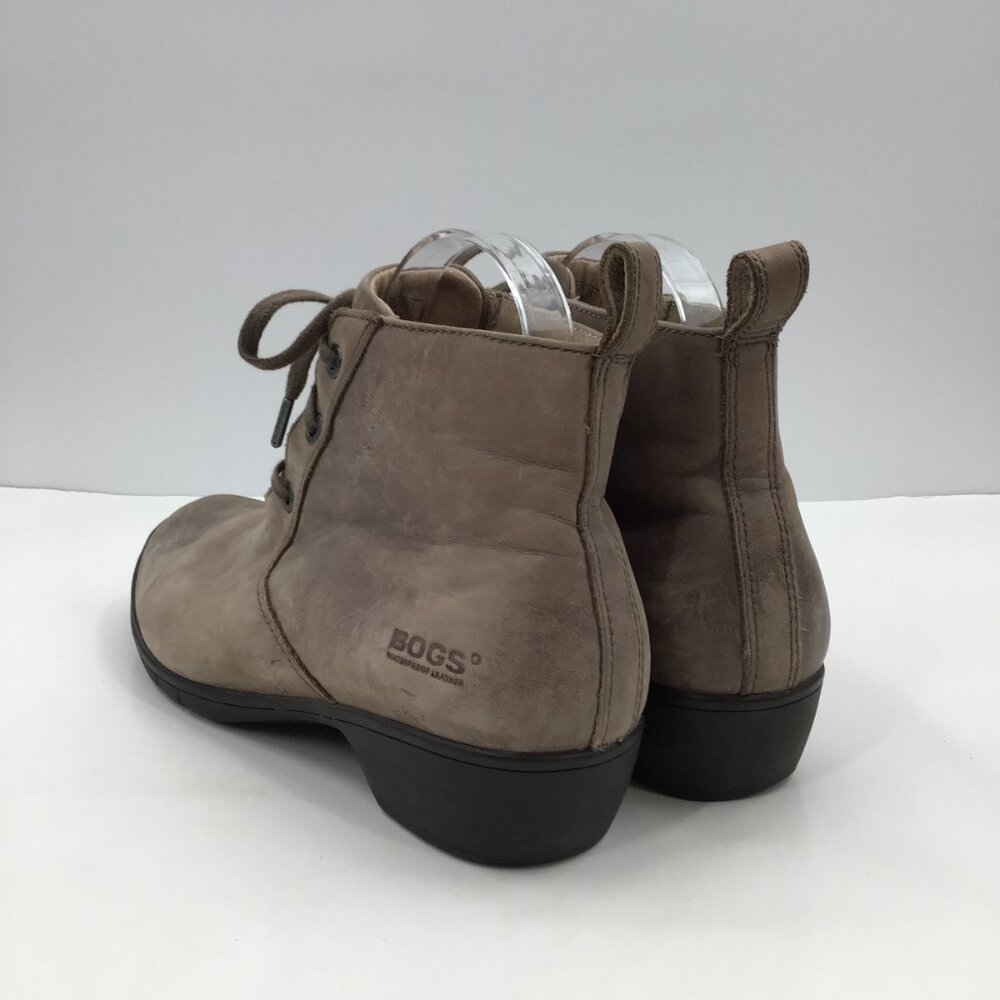 Women's 8.5 Bogs Carrie Chukka Boots Ankle Booties Waterproof Brown Leather - Picture 5 of 14